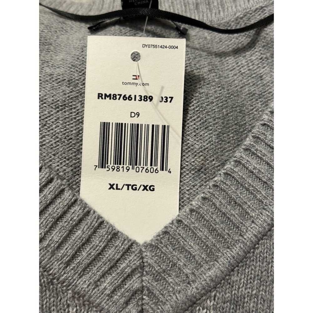 NWT TOMMY HILFIGER Men's V-Neck Sweater Size XL Cotton nylon wool blend - Picture 6 of 6
